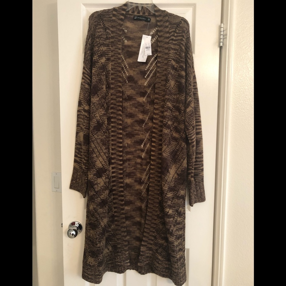New York and company brown/beige cardigan